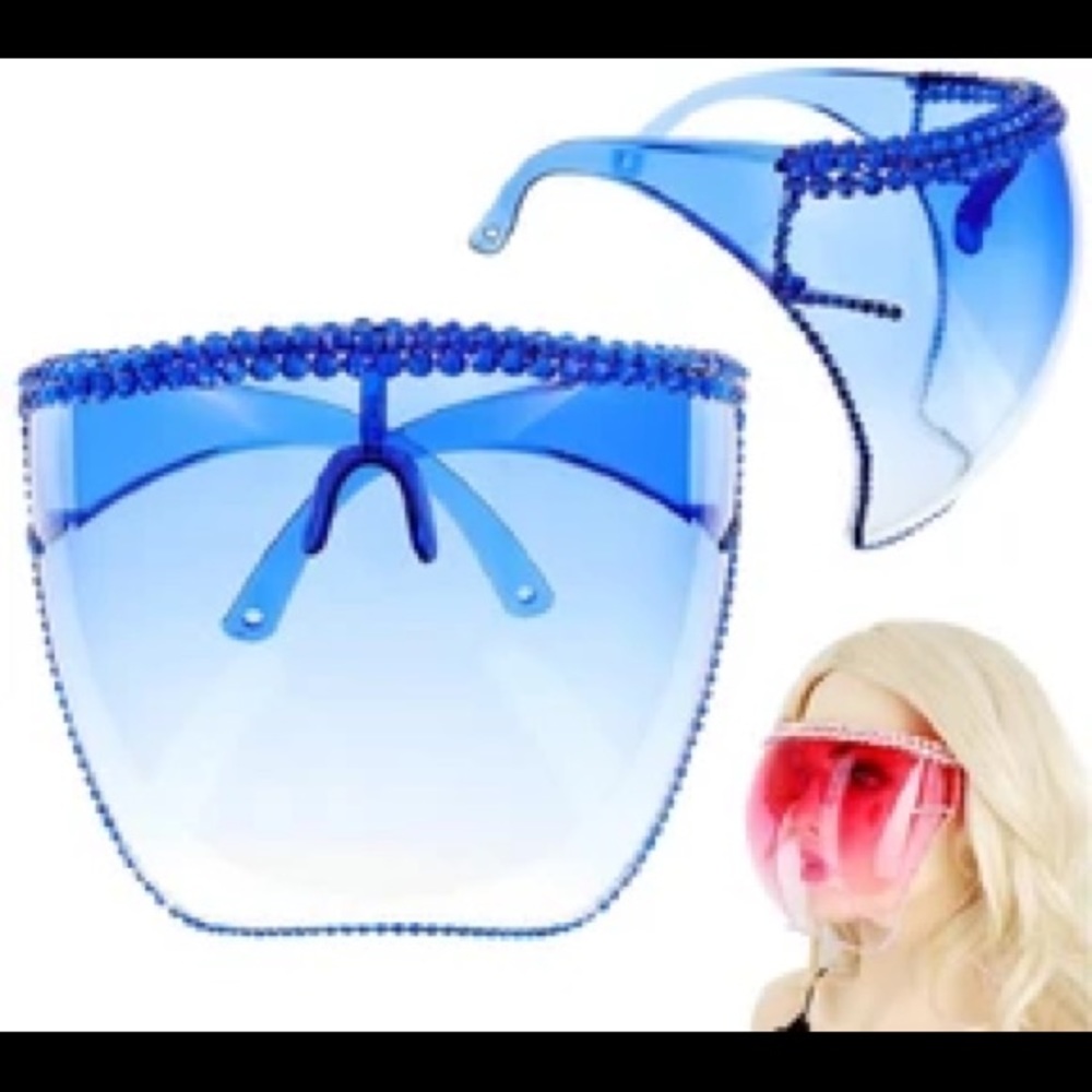 FACE SHIELDS WITH BLING